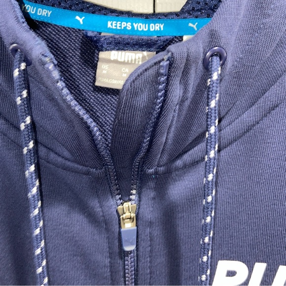 Puma Navy Blue Full Zip Hoodie - Picture 2 of 3